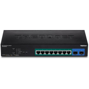 TRENDnet TPE-082WS 10-Port Managed Gigabit Ethernet PoE+ Switch, 2x SFP ports, rack mountable